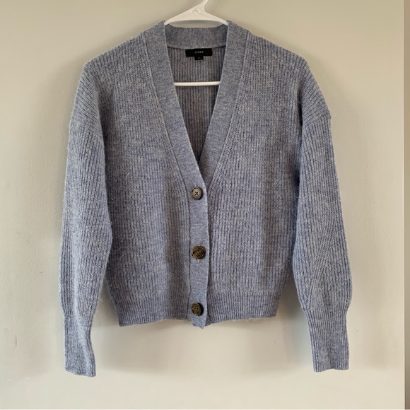J. Crew Sweaters - Alpaca Wool Cardigan Sweater Crop Knit Long Sleeve J Crew Size Small